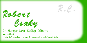 robert csaky business card