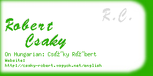 robert csaky business card